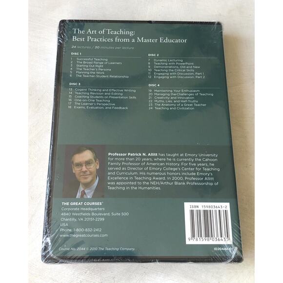 2010 Great Courses Art Of Teaching Education Schools New Sealed DVD & Guidebook - Picture 2 of 7